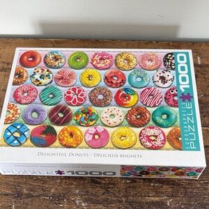 Eurographics Colourful Delightful Donuts 1000 Piece Puzzle - Like New